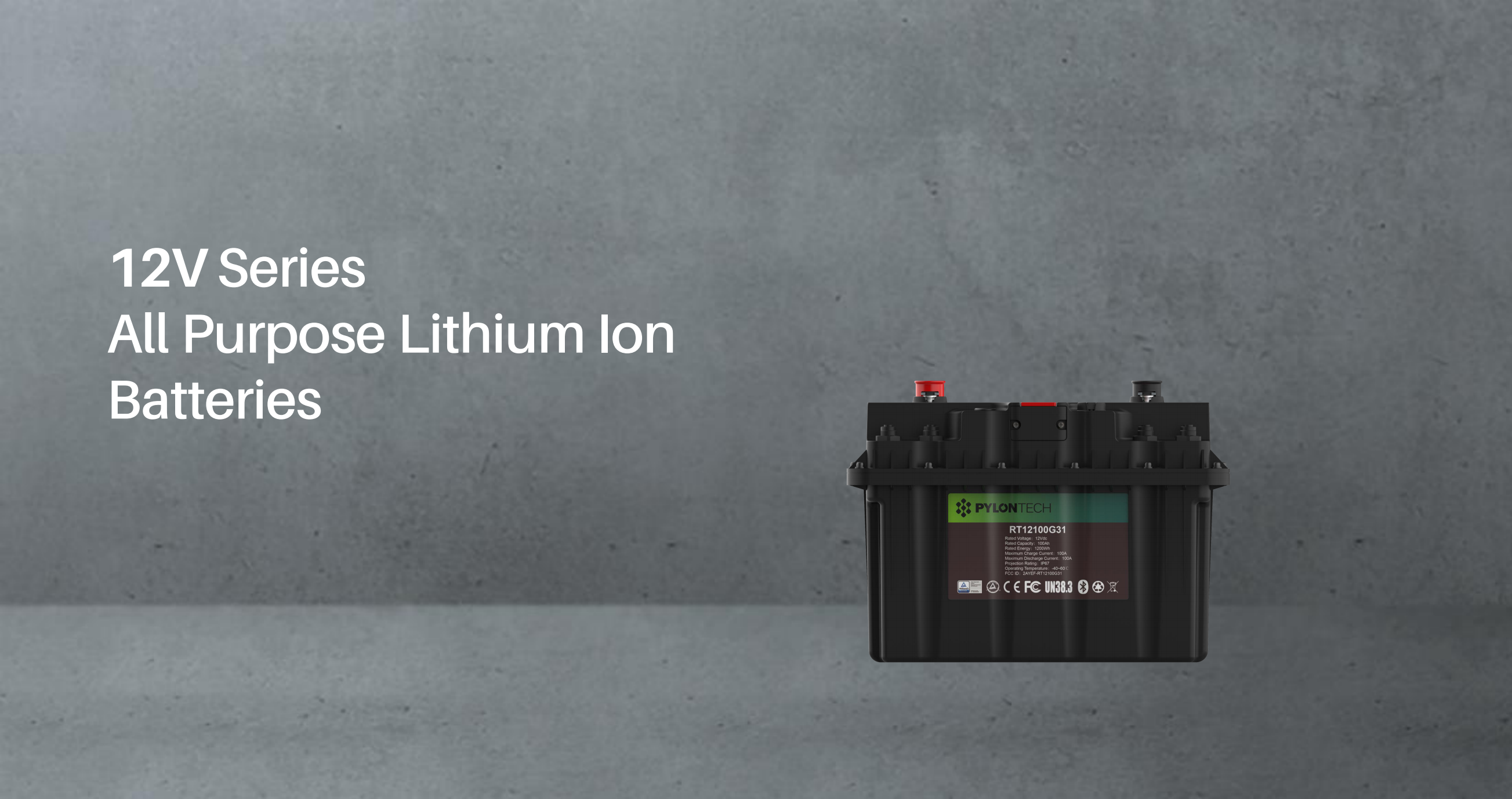 ▷ Batterie Pylontech RT12100 LiFePO4 12V 100Ah Lithium-Ion